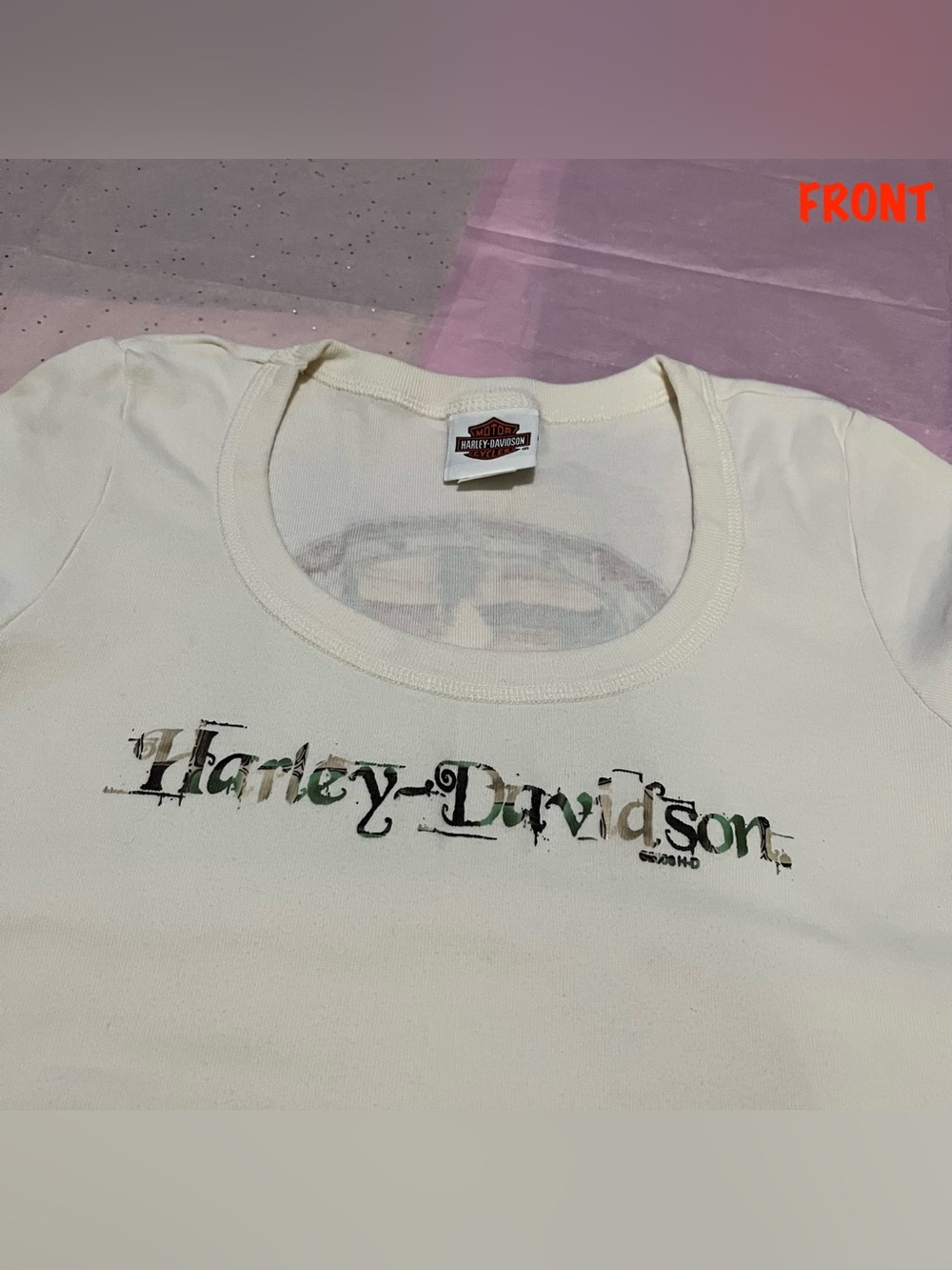 Harley Davidson Cream Yellowstone Top